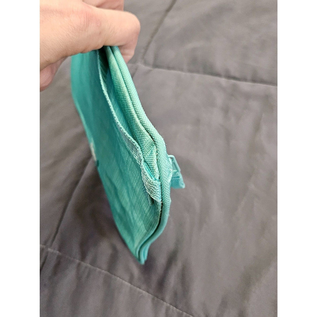 Thirty-One Pocket-A-Tote Teal Cross Hatch Organizer Snap on Zipper Pocket