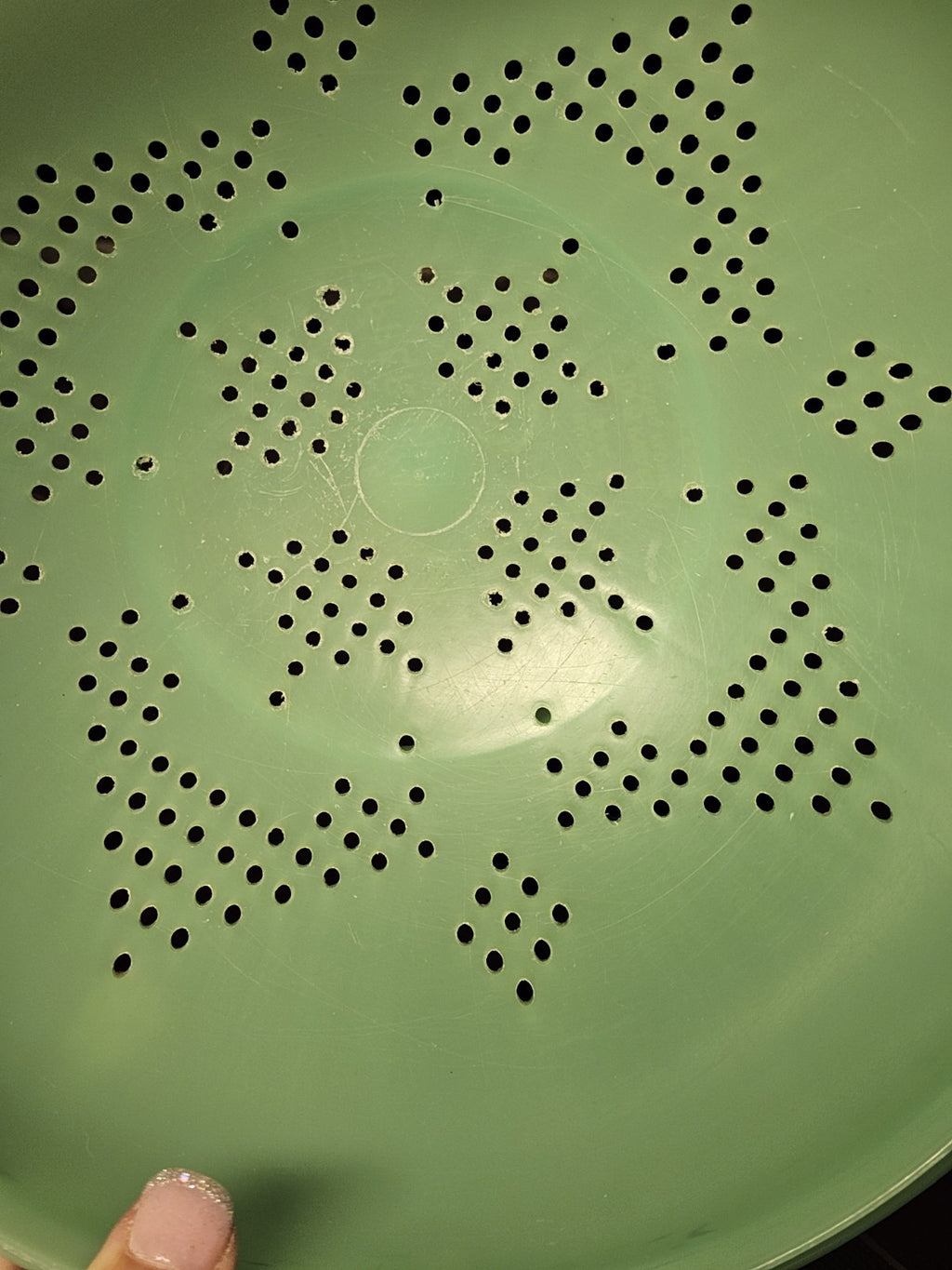 Vintage Tupperware Jadeite Green 9'' Pasta Strainer Colander W Lid #339 & #516