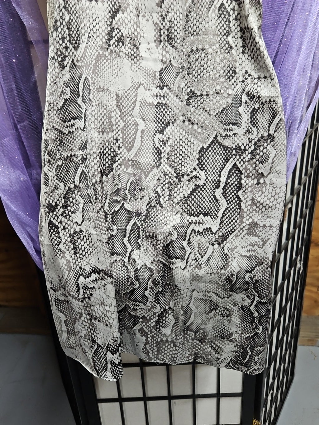 White House Black Market Python Snake Print Slip Dress Size P 00 Super Silky!