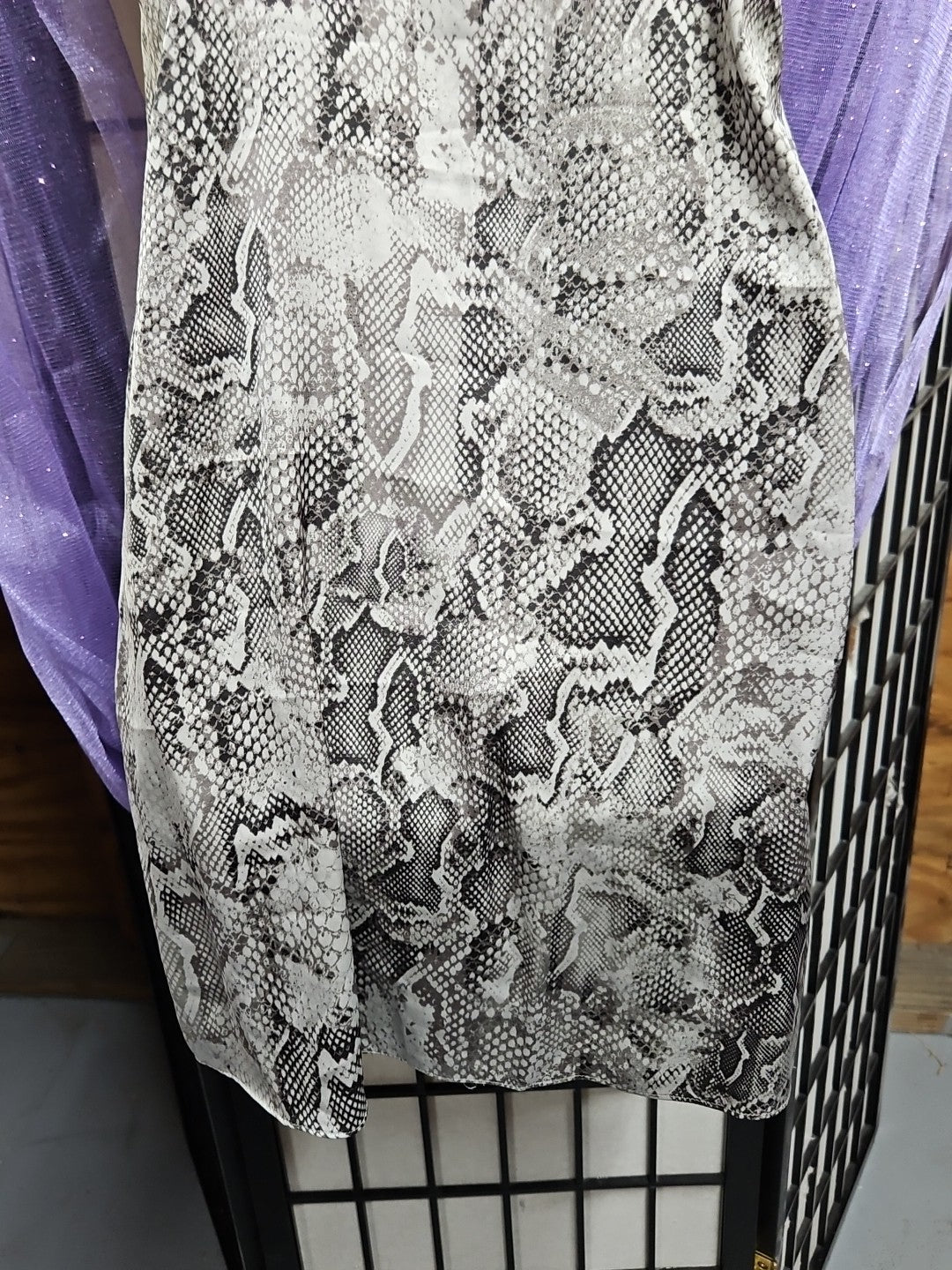 White House Black Market Python Snake Print Slip Dress Size P 00 Super Silky!