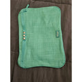 Thirty-One Pocket-A-Tote Teal Cross Hatch Organizer Snap on Zipper Pocket
