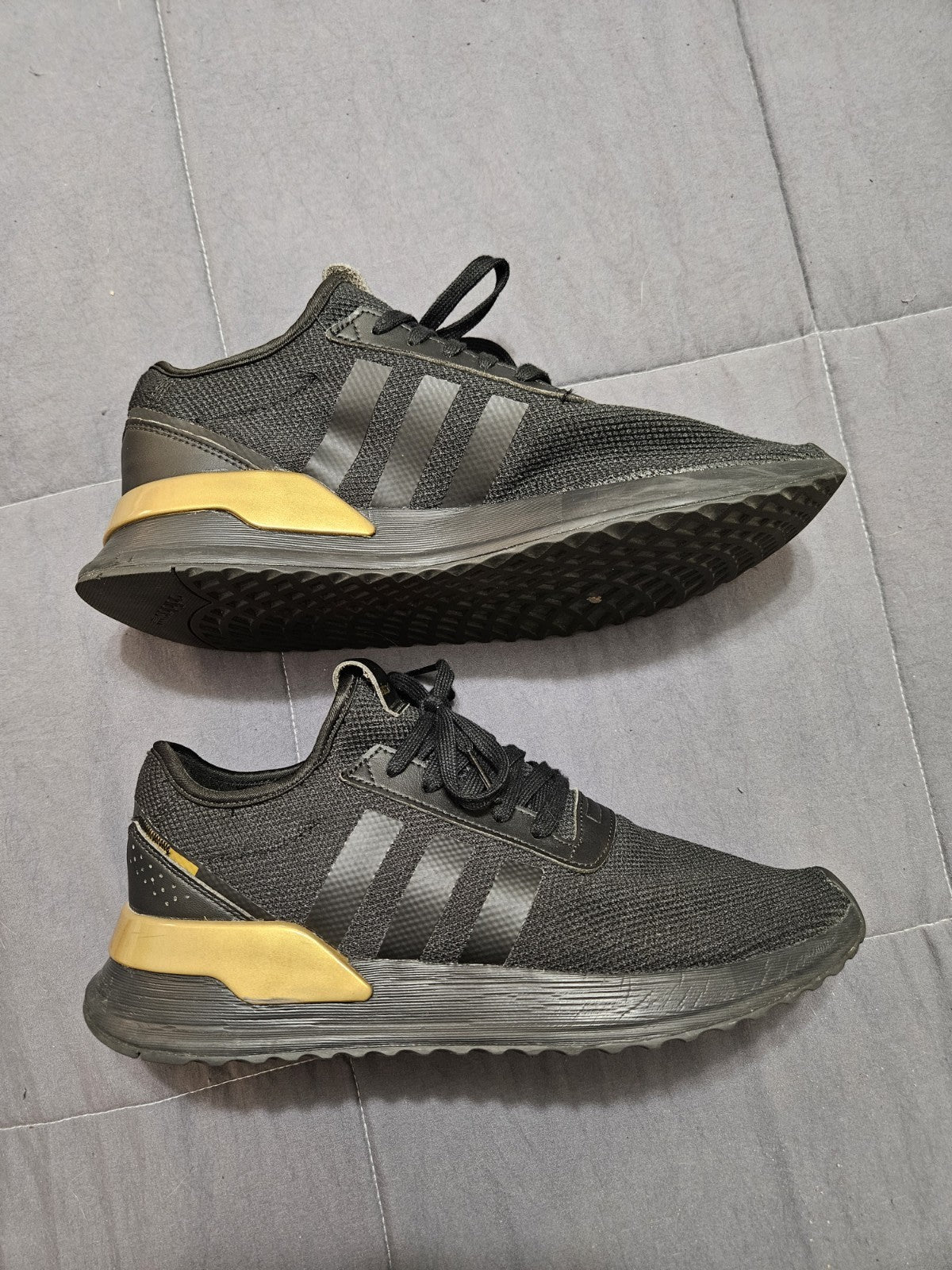 Adidas Originals U_Path X C Black & Gold Running Sneakers Mens Size 10.5 FW7573