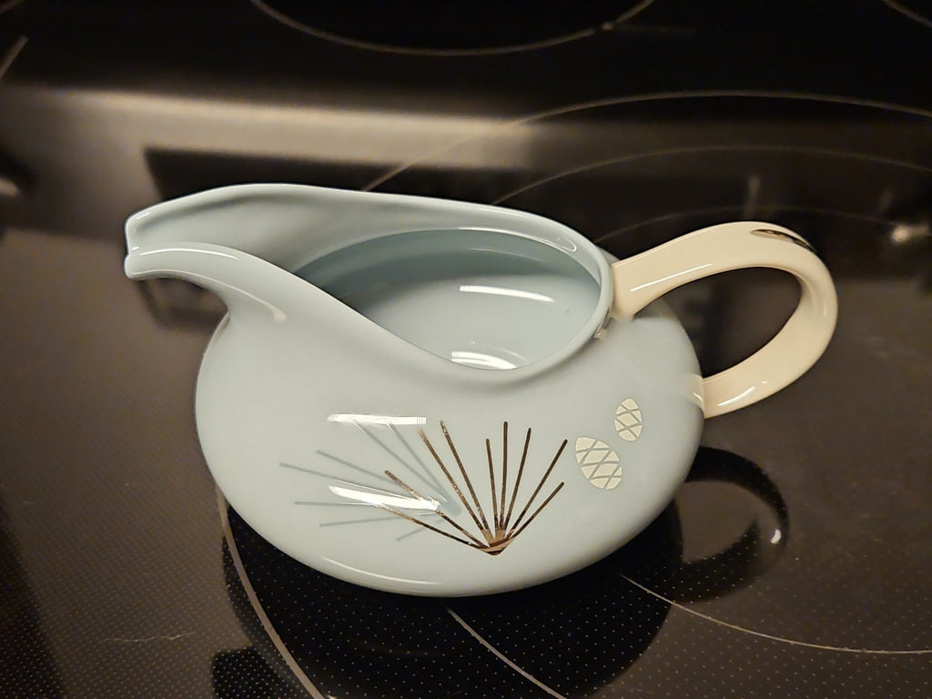Vintage MCM Franciscan Silver Pine Creamer Near Mint Beautiful