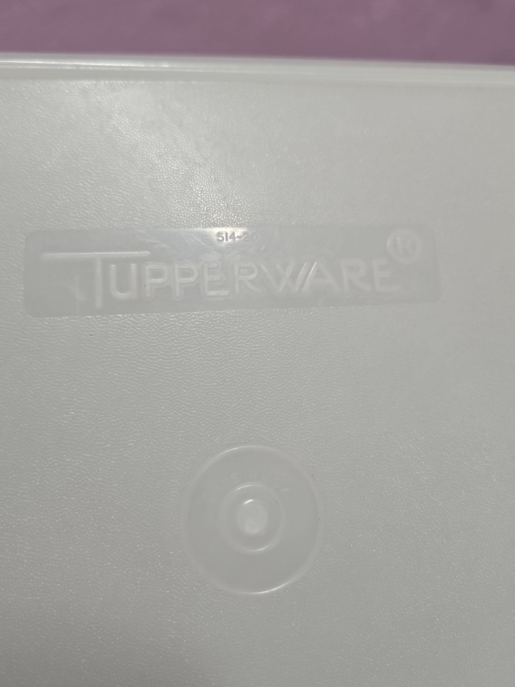 Vintage Tupperware Sheer 9" Square Stack and Store Container #514 W Lid #515