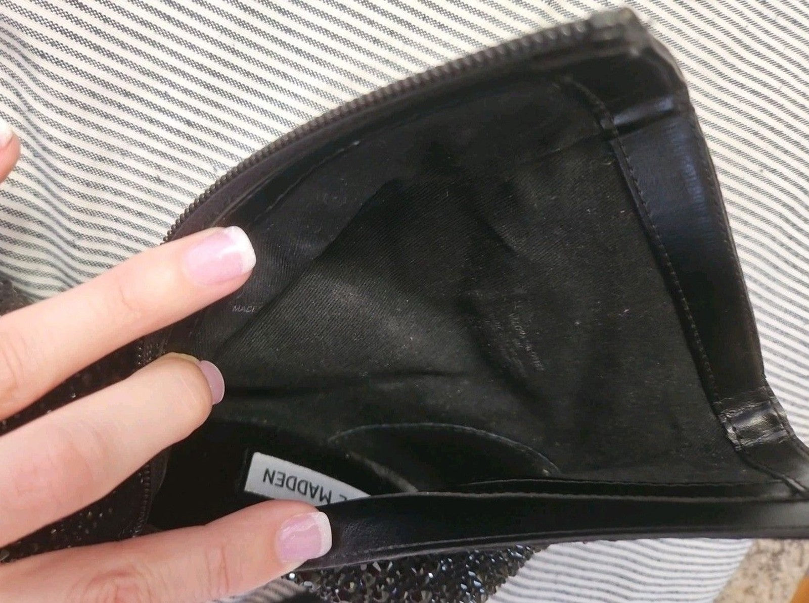 Steve Madden Black Rhinestone Studded Valora Boots Size 6 M