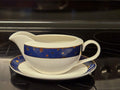 Galaxy By Sakura Gravy Boat & Saucer Celestial Blue Gold Stars Porcelain