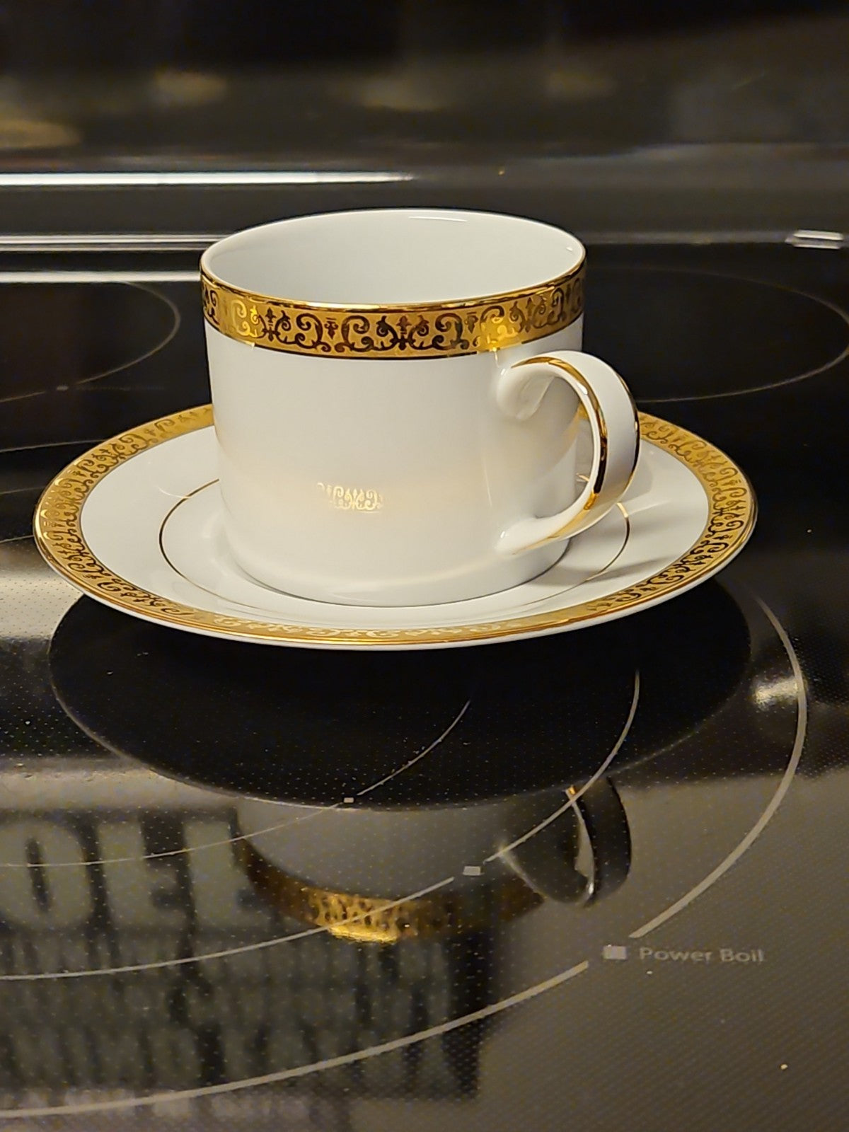 Vintage 1991 Royal Gallery Gold Buffet Cup and Saucer Set Near Mint