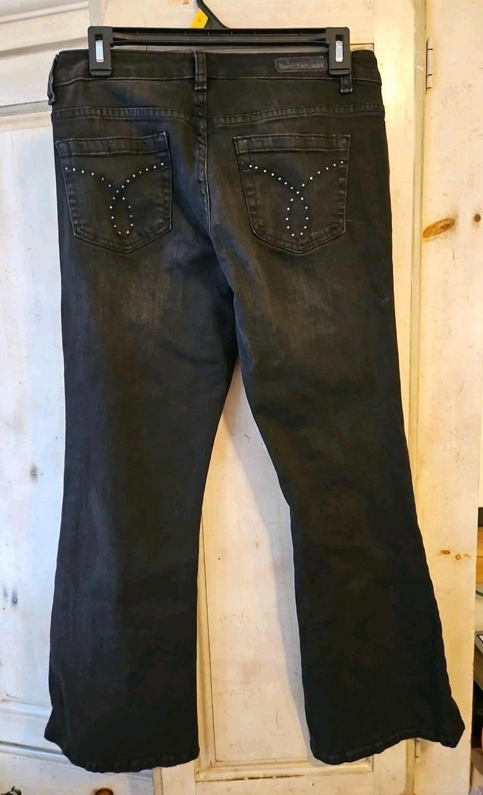 Calvin Klein Black Jeans Rhinestone Accent Pockets Size 29/8 Petite