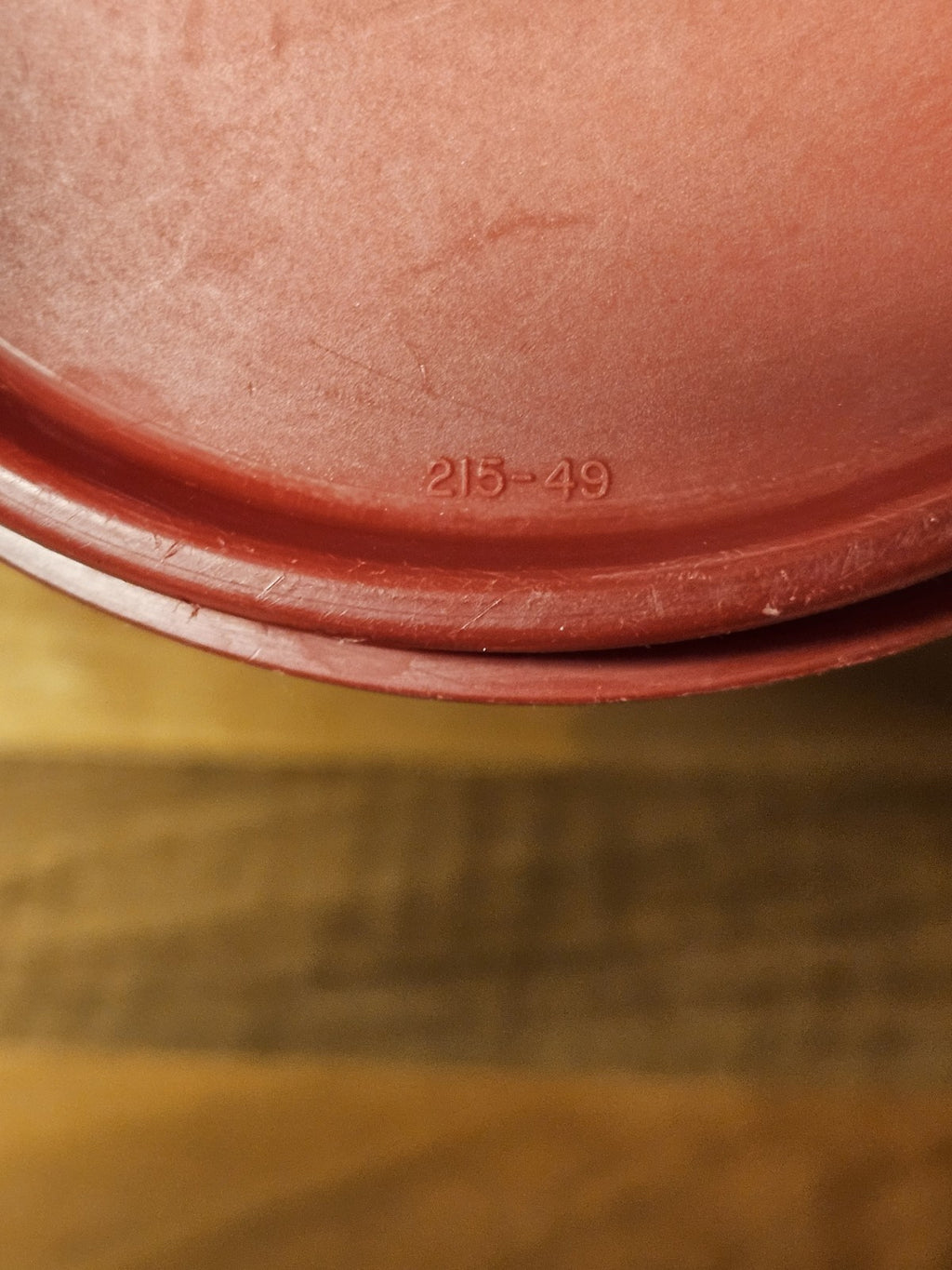 Vintage Tupperware 215 Round A Tab Replacement Seal Lid Red