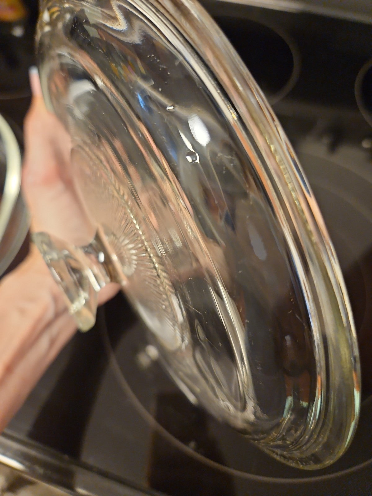 Vintage Pyrex Clear 8.5” Deep Dish Casserole Baking Dish #221 W Lid #G-1-C