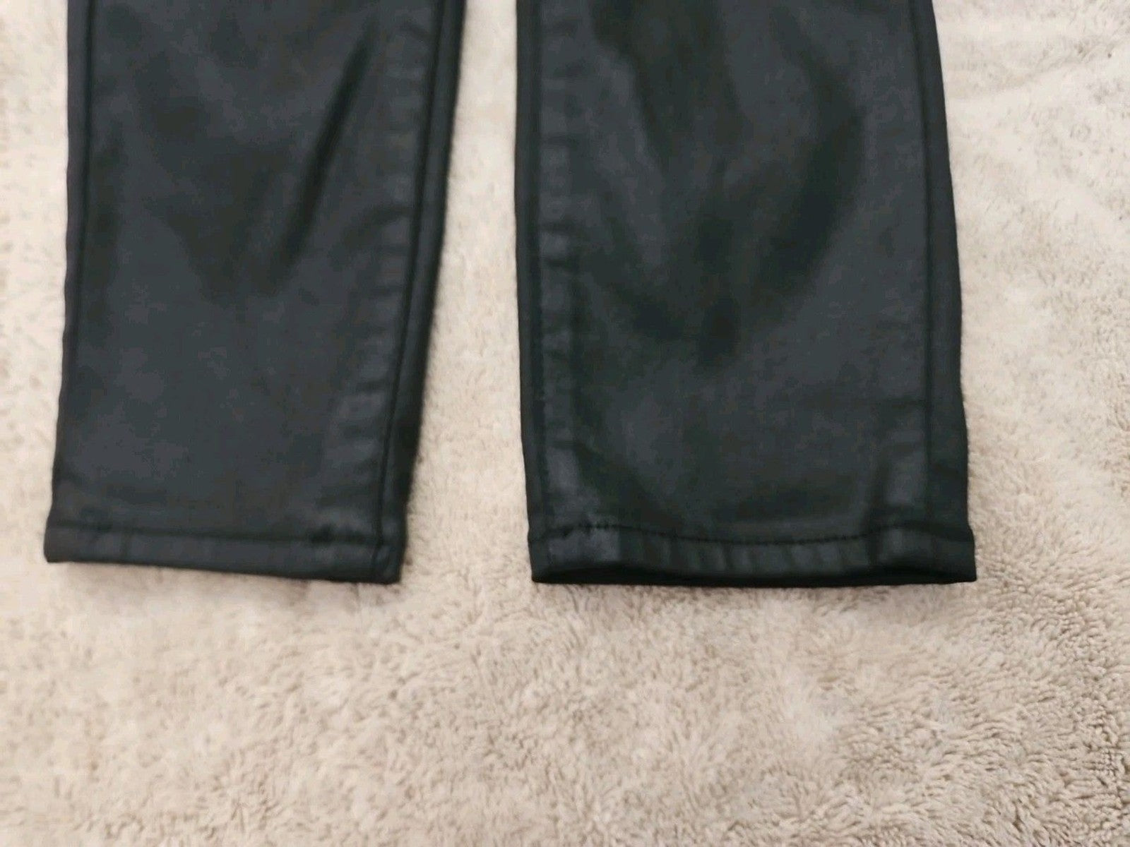 Abercrombie & Fitch High Rise Super Skinny Ankle Black Coated Jeans Size 2