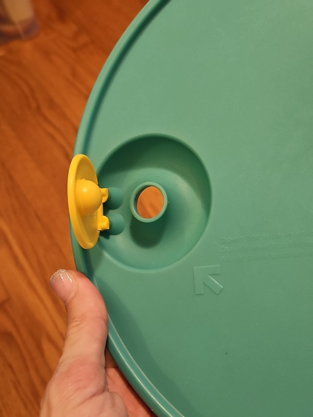 Vintage Tupperware CrystalWave Vented Replacement Lid #2651A Aqua & Yellow