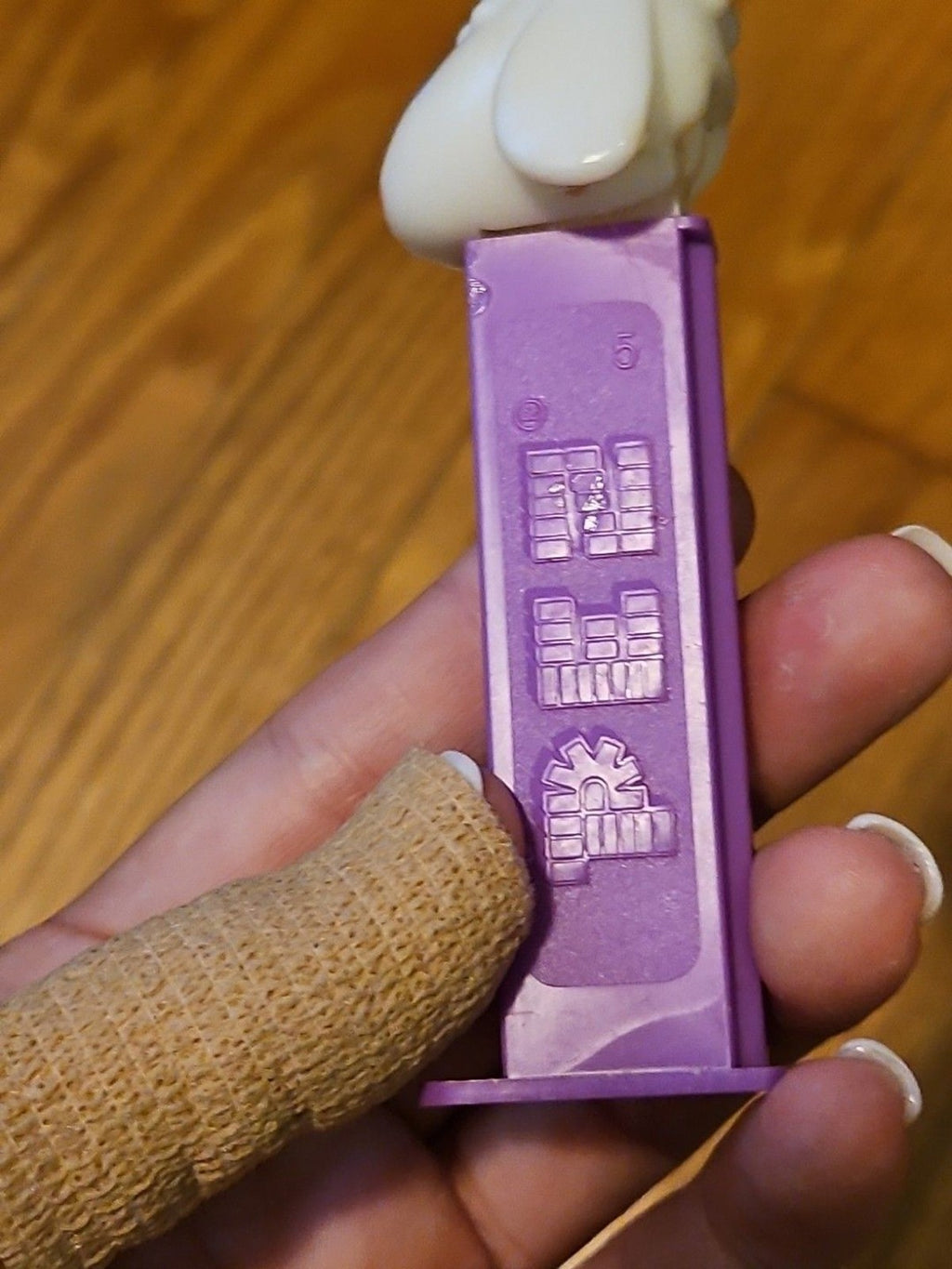 Vintage White Lamb Red Bow Purple 1979 Pez 4 Inch Dispenser With Feet