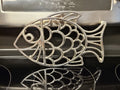 Vintage Leonard Silver Plated Fish Trivet Wall Hanging Made In Italy