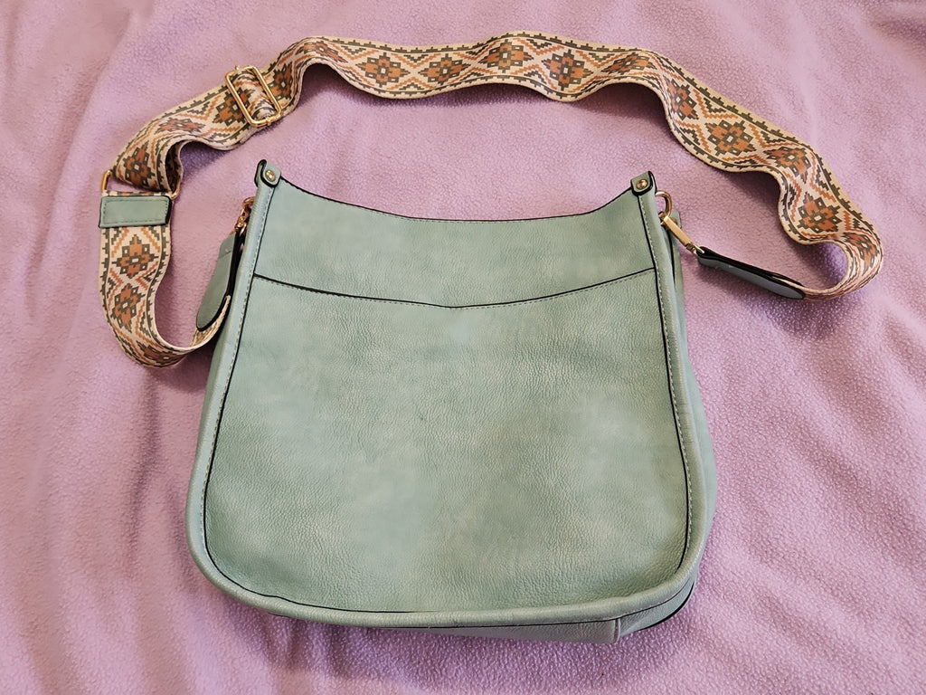 Jen & Co. Chloe Crossbody Shoulder Bag, Vegan Leather Teal Southwest Print Strap