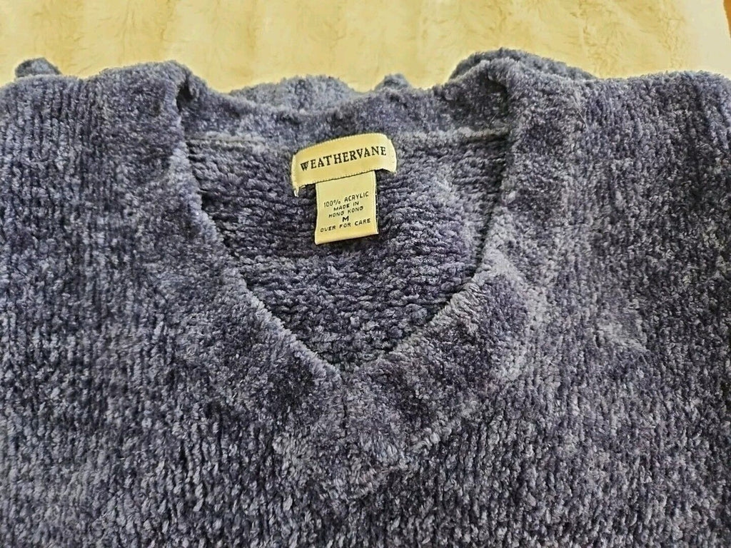 Weathervane Women’s Plush Knit Sweater Perriwinkle Blue Super Soft! Size M
