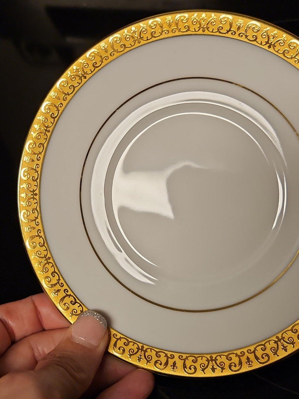 Vintage Royal Gallery Golden Buffet 22K Gold Rimmed Saucer Only Near Mint
