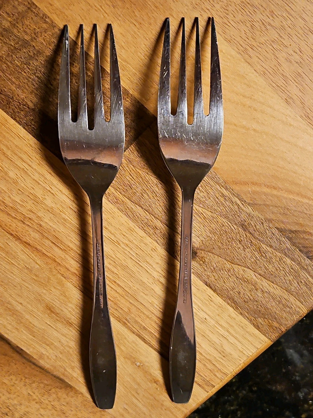 Vintage CustomCraft Stainless Steel Flatware CUS10 5 Pc Service For 2 Roses
