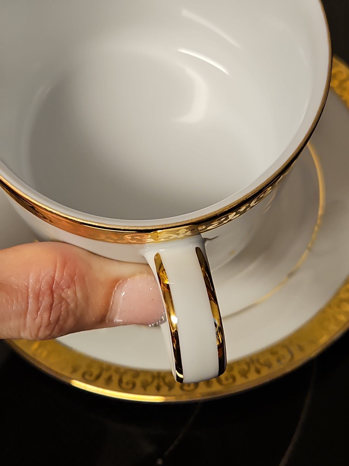 Vintage 1991 Royal Gallery Gold Buffet Cup and Saucer Set Near Mint