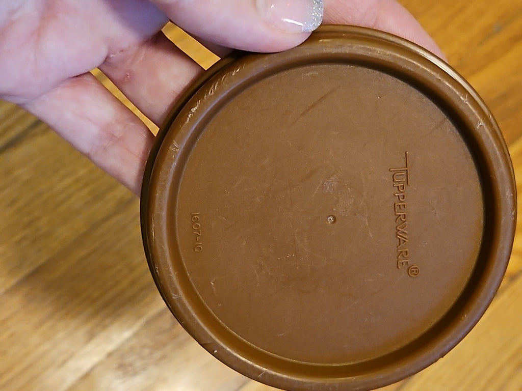 Vintage Tupperware Modular Mates 3.5" Round #1607-3 Brown Replacement Lid