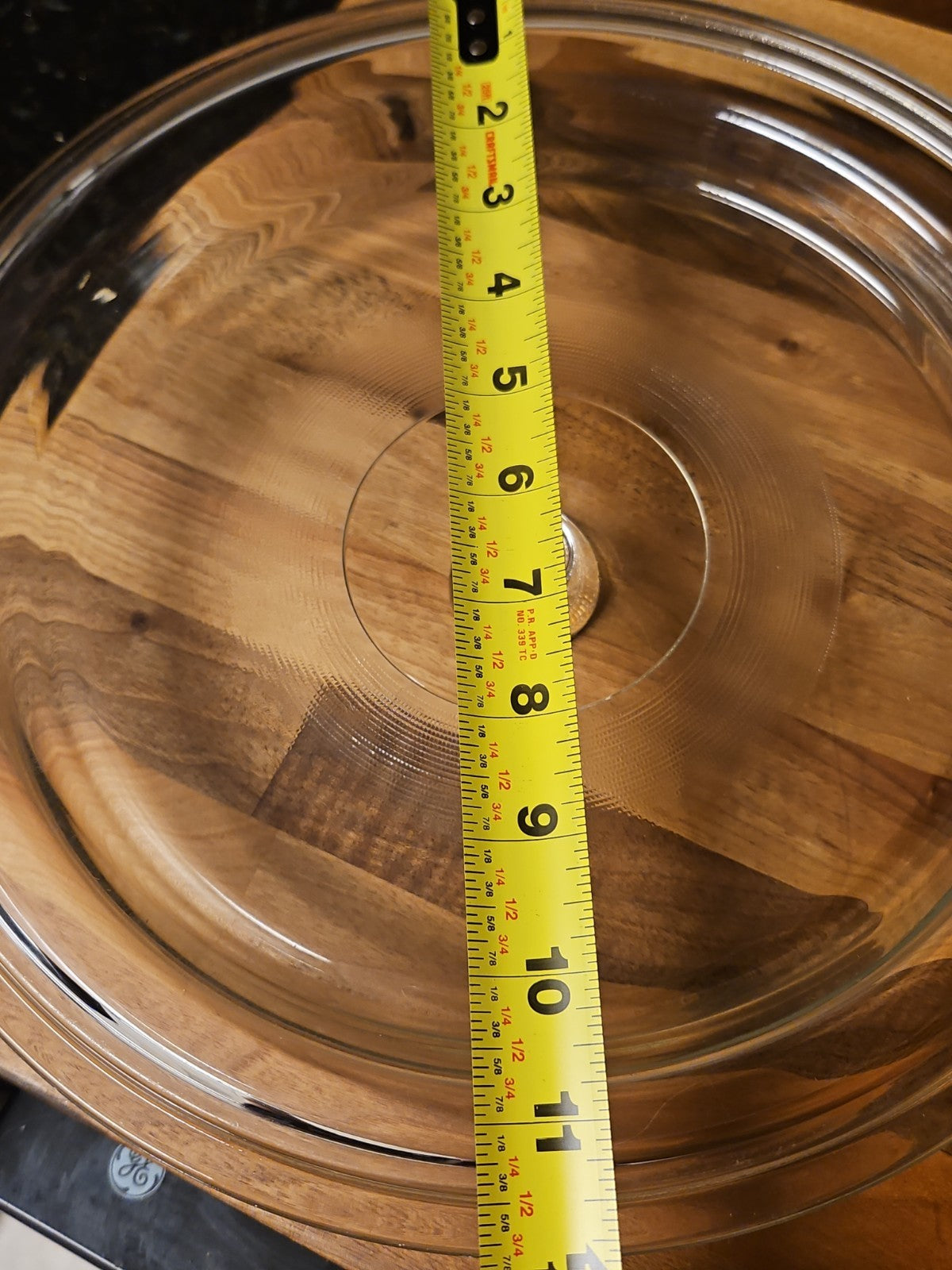 Vintage Clear Glass Lid - 11.5” Inside 12.25” Outside Casserole Slow Cooker Lid