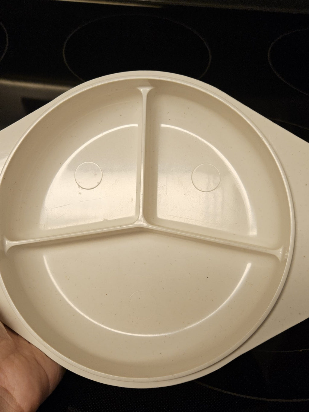 Vintage Nordic Ware Three For One Divided Microwave Oven Safe Dish No Lid 7"