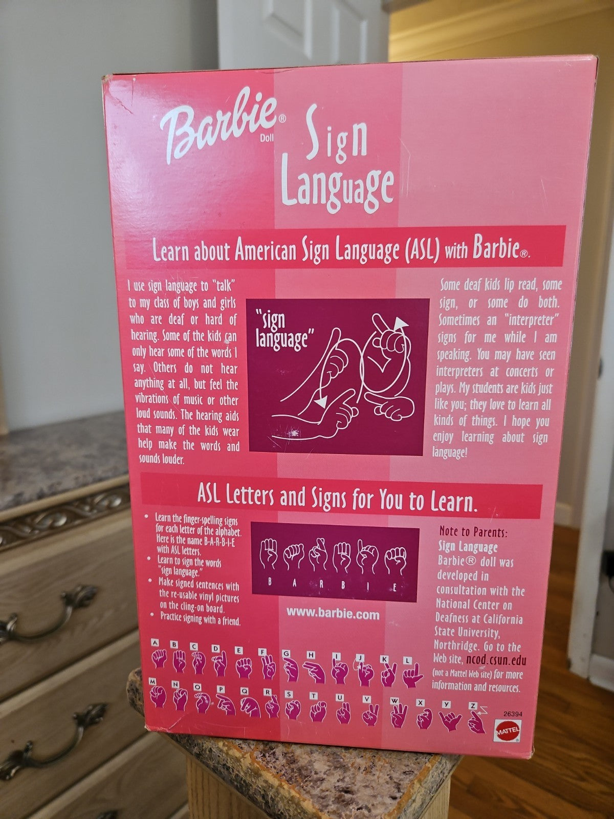 Vintage 1999 Sign Language Barbie African American AA #26394 New Sealed READ
