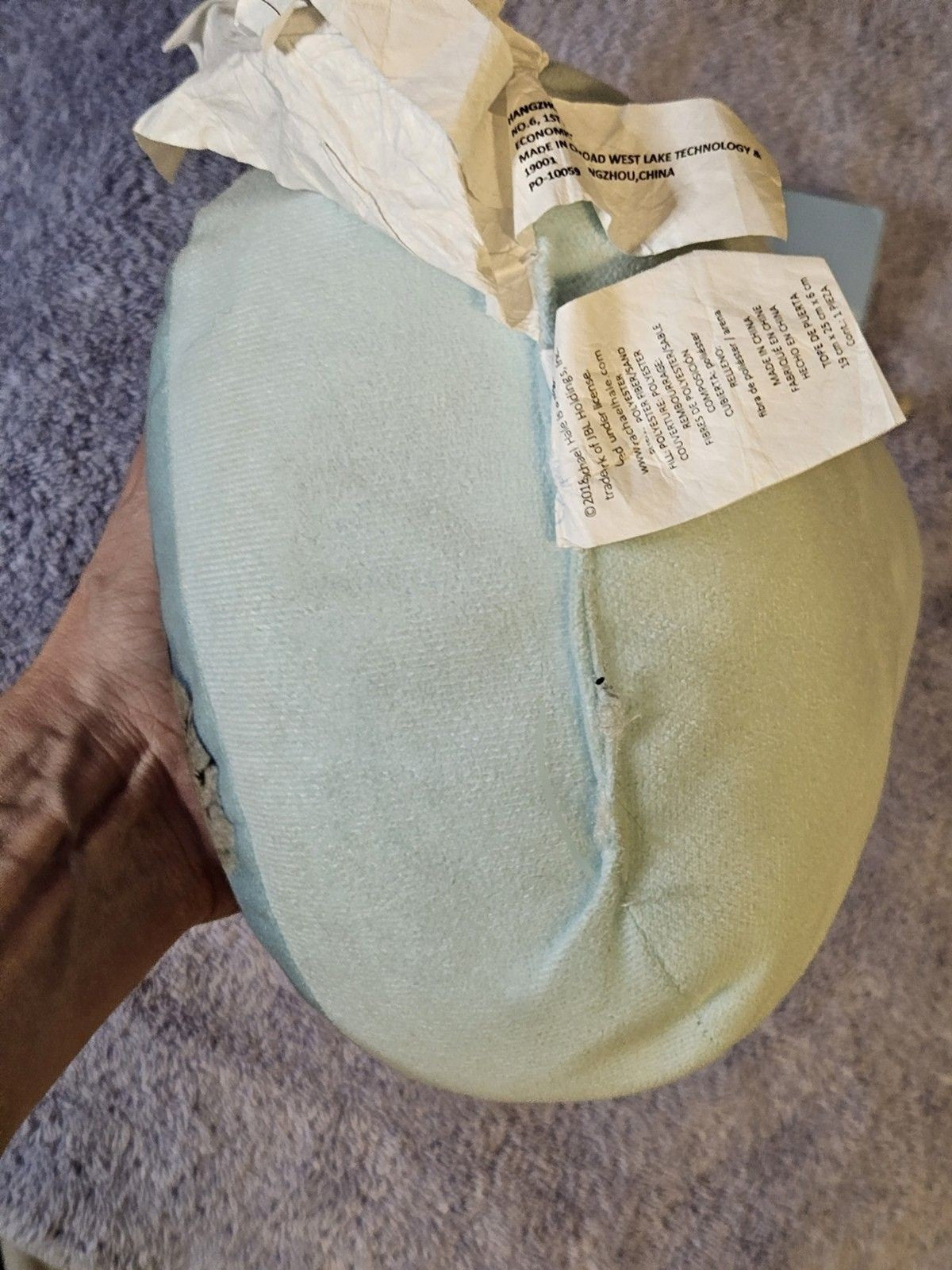 Rachael Hale Cat Kitten Doorstop Tiara Crown Blue Bean Bag w/ Handle