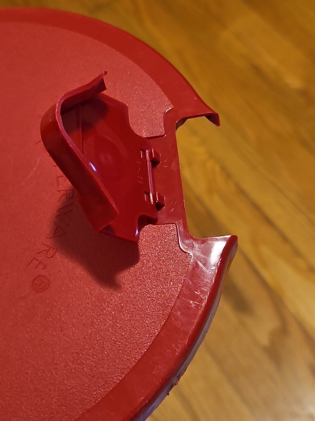 Vintage Tupperware Replacement Red Mix-N-Store Lid Seal 696 with Pour Spout 697