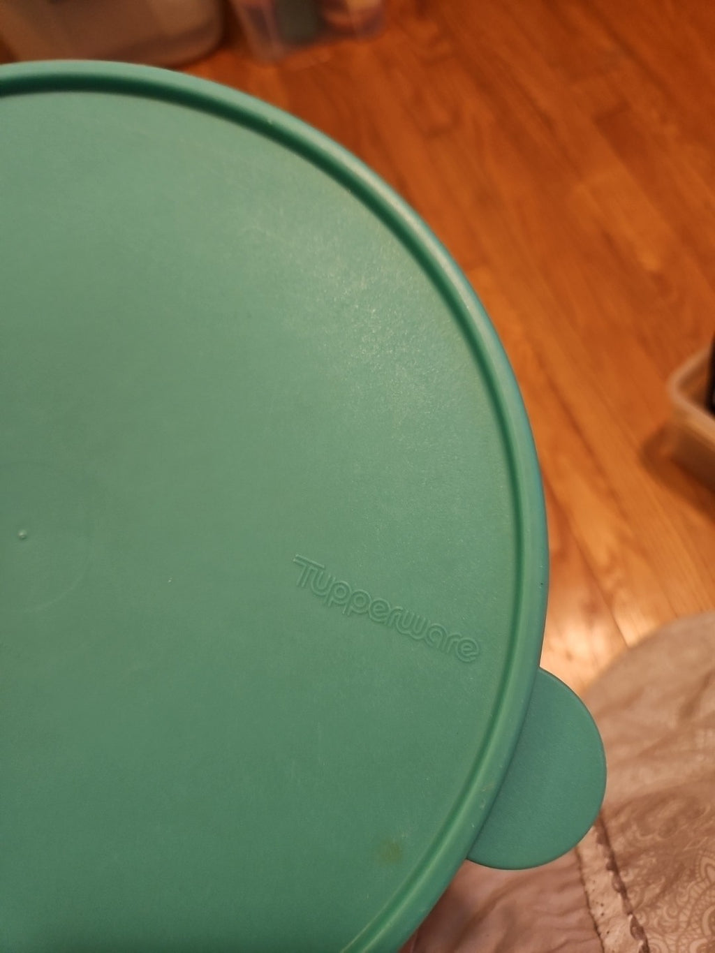 Vintage Tupperware CrystalWave Vented Replacement Lid #2651A Aqua & Yellow
