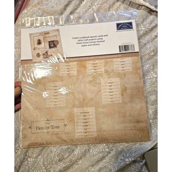 NIP Karen Foster Design Ancestry 12x12 Scrapbooking Page Kit - New, sealed.