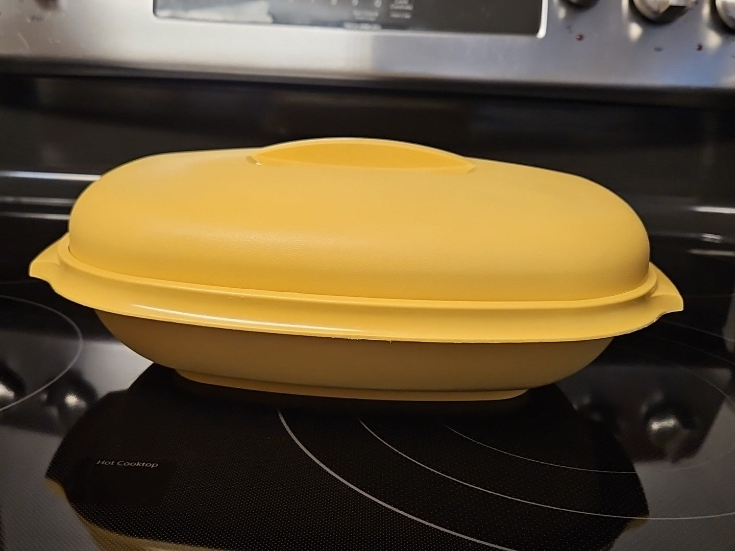 Vintage Tupperware Microwave Steamer #1273 Harvest Gold 3 Piece Set