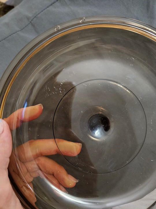 Vintage Pyrex Replacement Lid Pyrex Vision V2.5C Brown 8.5" Diameter