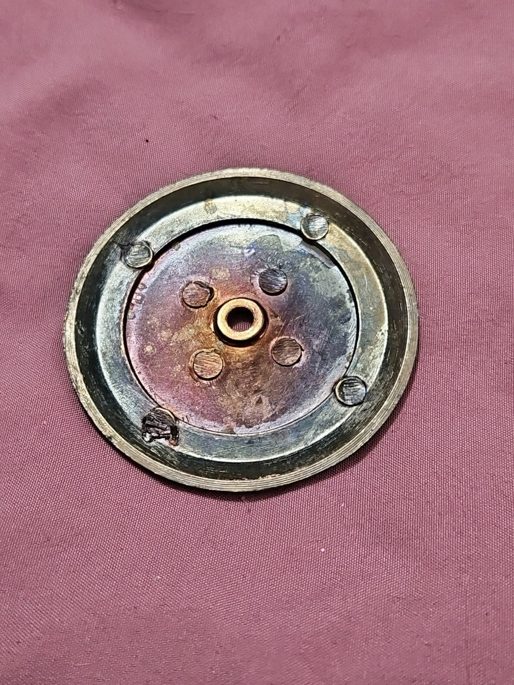Vintage Round 2.5" Brass Tone Door Knob Drawer Pull Backplate