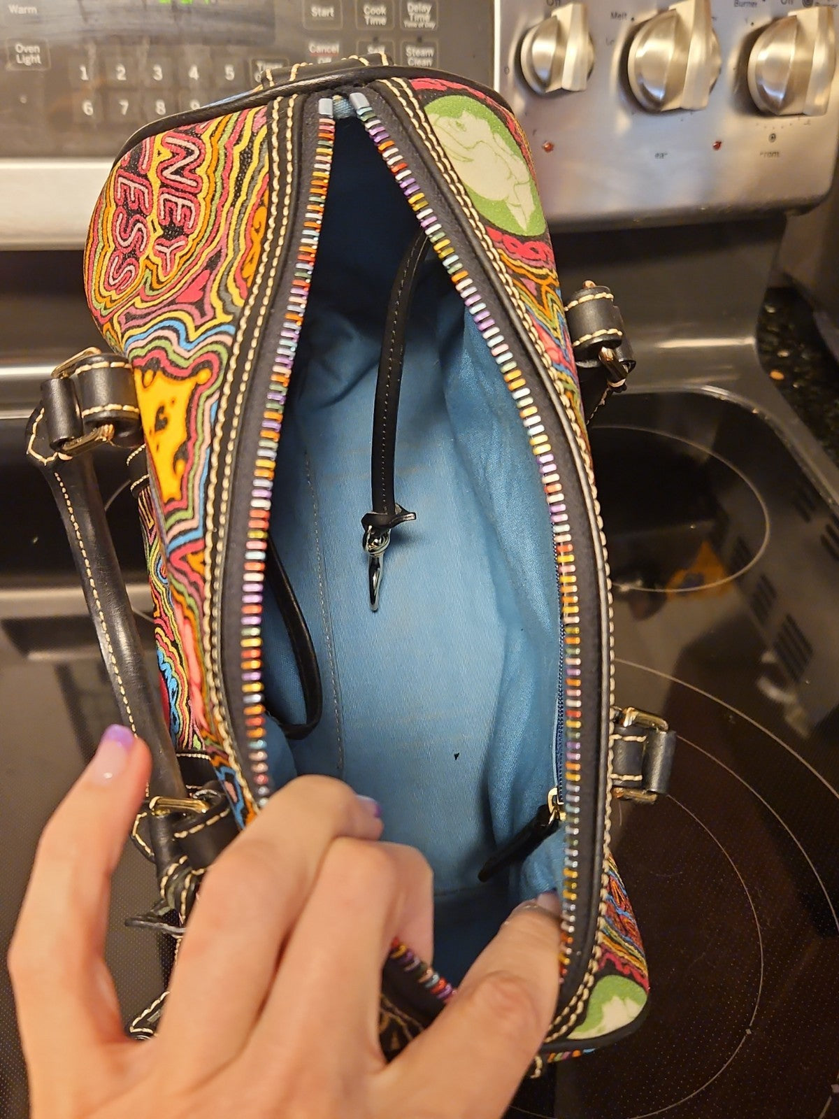 Dooney & Bourke 2011 Disney Pop Princess  Satchel EUC With Fantastic Placement!!