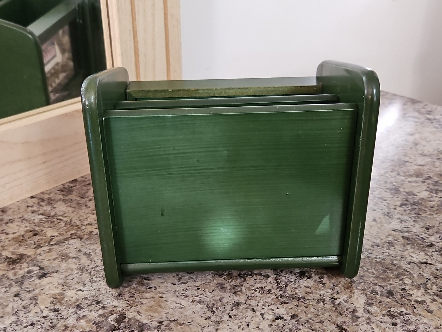 Vintage Designstyles Wooden Shadowbox Golf Themed Desk Organizer Envelope Holder