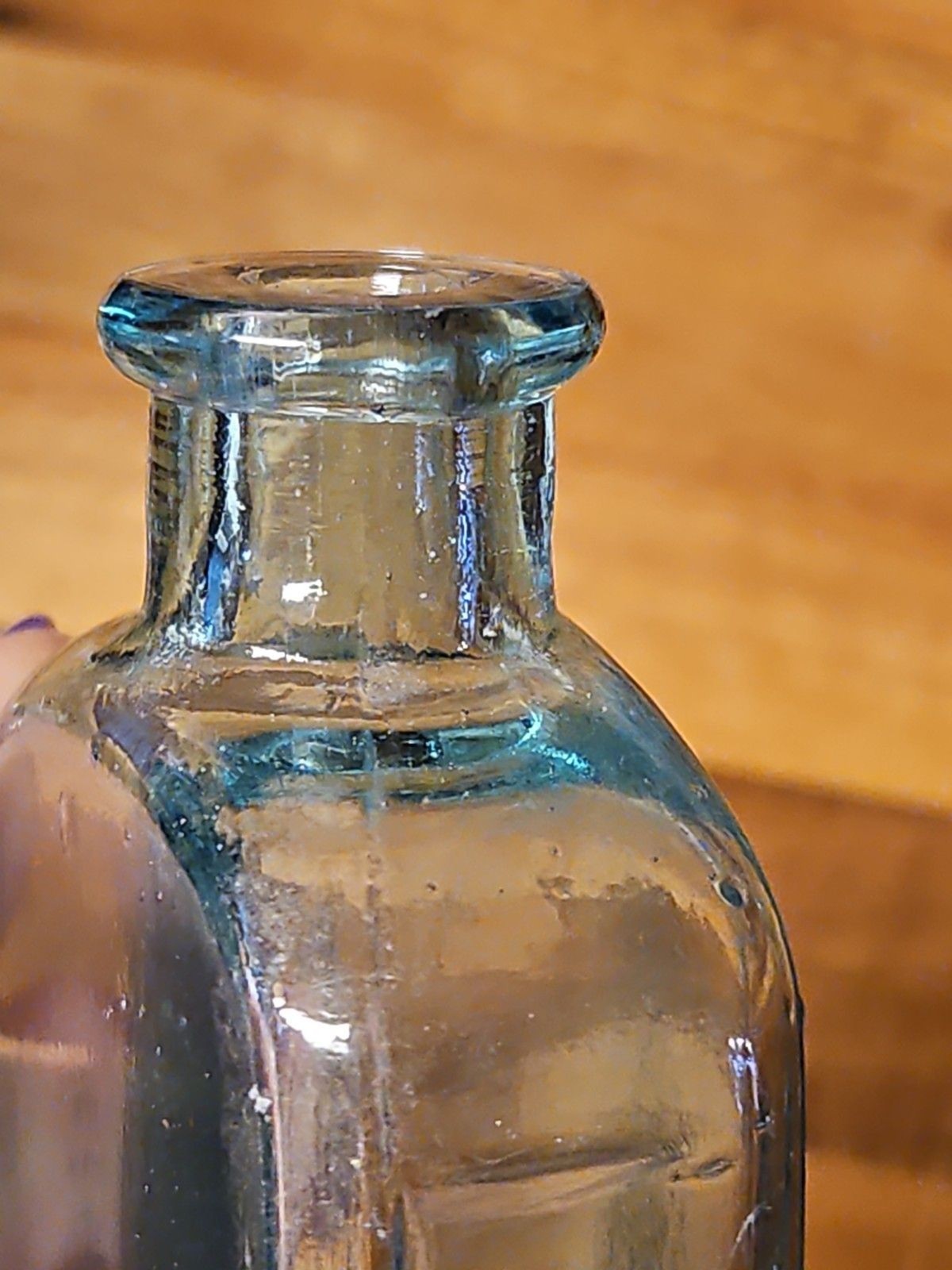 Set Of 3 Sec Gen 1900's Antique Three In One 3 in 1 Oil Co Blown Glass Bottles
