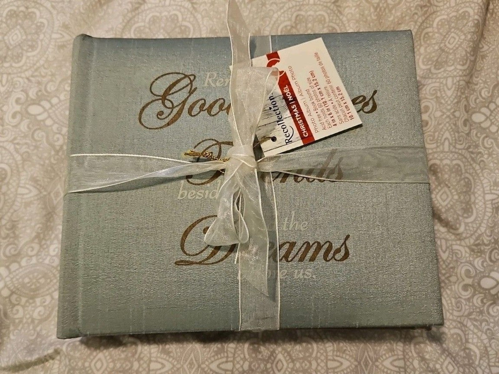 Recollections 2 Pk Freindship Photo Albums Hold 4"x6" Sz NWT Teal & Brown Fabric