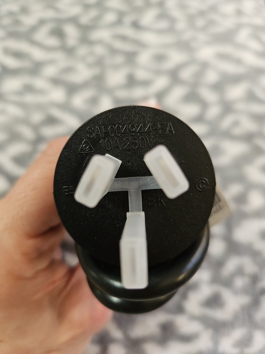 Linetek Type I power cord, used in Australia, New Zealand, China & Argentina 3ft