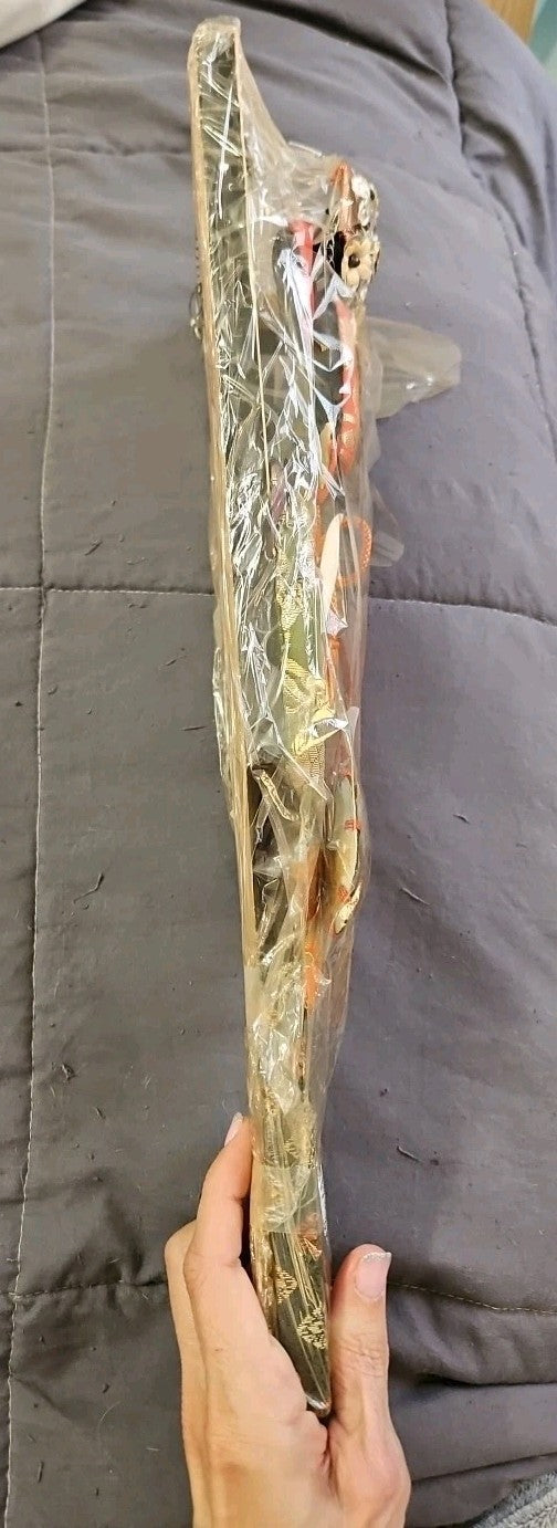 NIP Vintage Geisha Japanese Hagoita Wooden Badminton Paddle READ