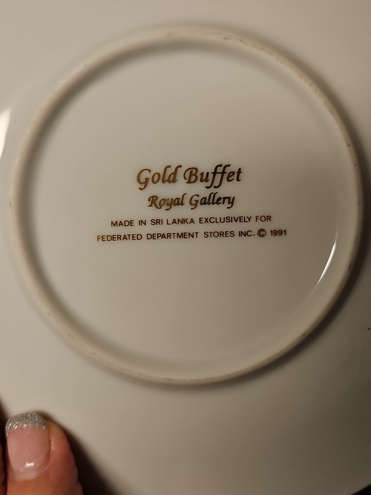 Vintage Royal Gallery Golden Buffet 22K Gold Rimmed Saucer Only Near Mint