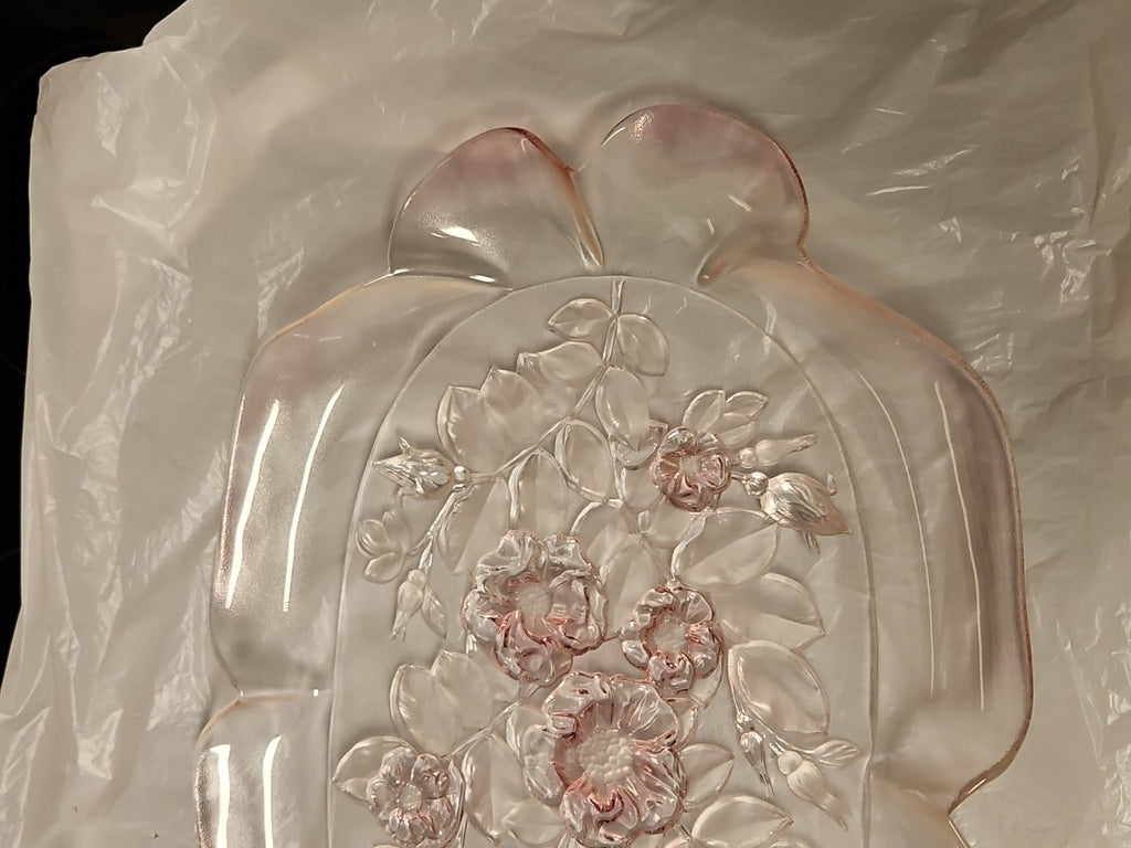 Beautiful Vintage Mikasa Pink Rosella Large Serving Platter  15.5" x  11" x 1.5"
