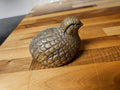 Vintage MCM Brass Quail Figurine 4" Very Detailed