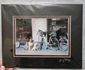 NIP 8" x 10" Matted 5" x 7" Print Dogs With Bicycles By Jimmy Beliz/Jim Goodman