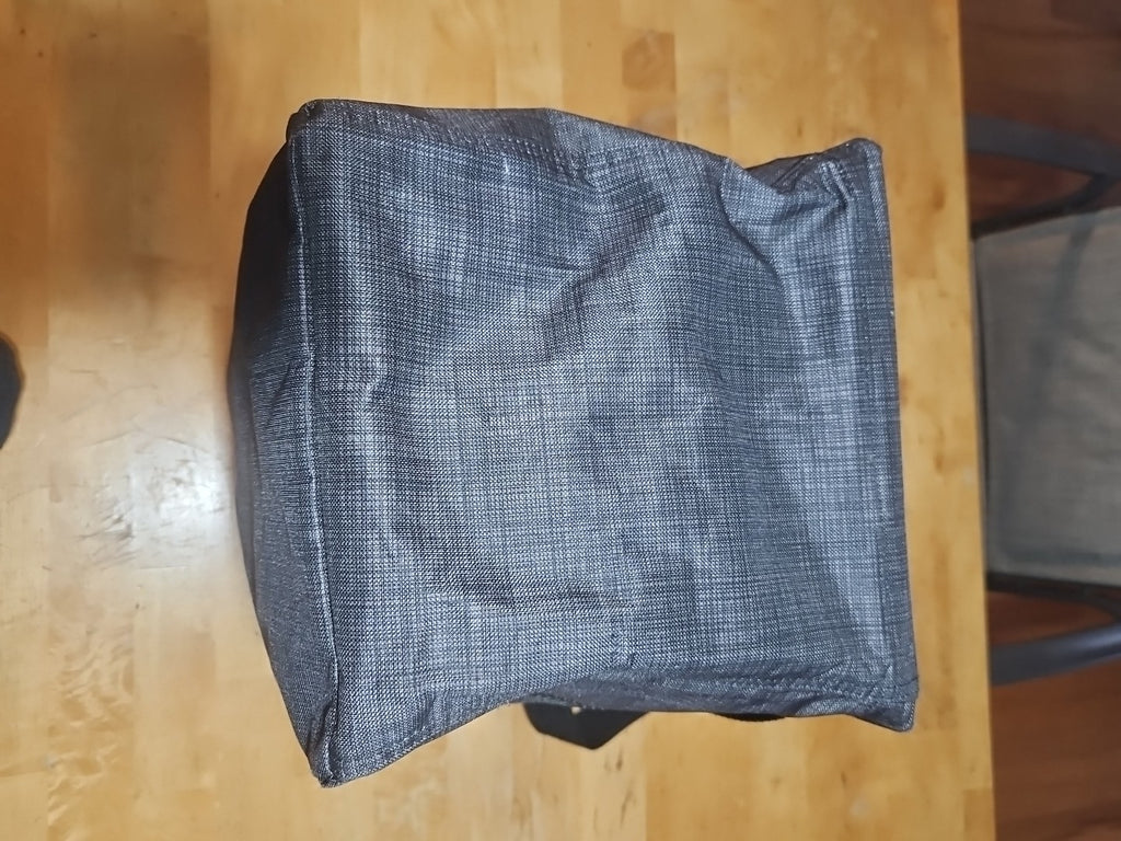 Thirty-One Medium Utility Tote Charcoal Crosshatch Dark Gray Personalized