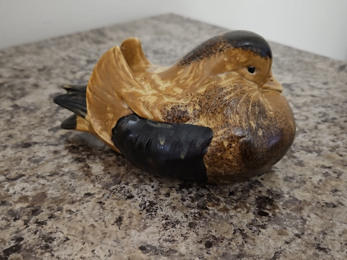 Vintage Andrea by Sadek Brown Black Sitting Doves Birds Ducks Figurines Lot Of 2