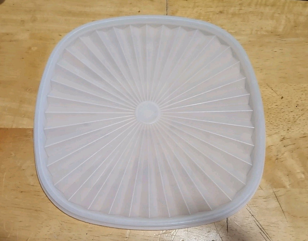 Vintage Tupperware 859 Sheer Servalier Lid Seal 9" Square Replacement Lid