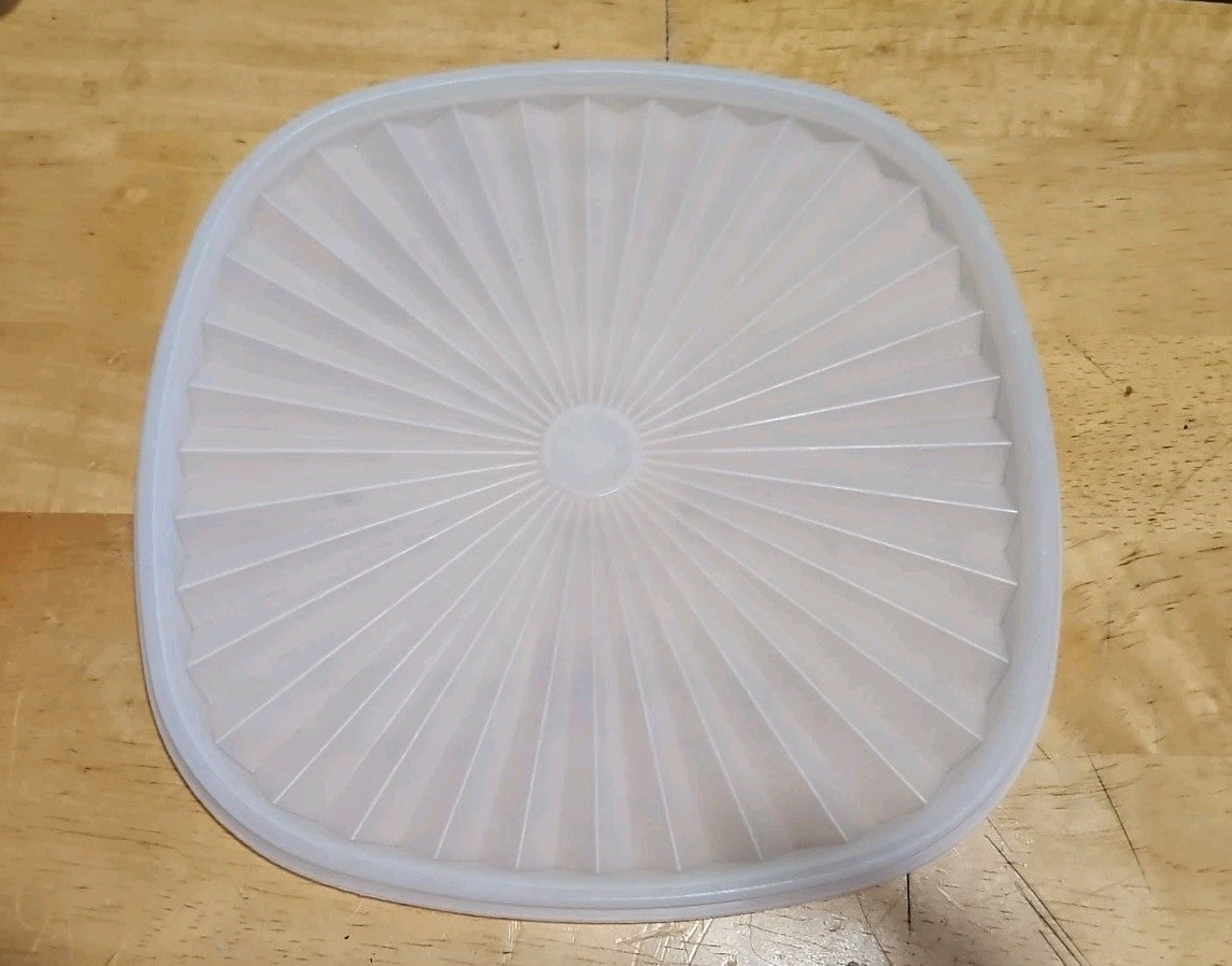 Vintage Tupperware 859 Sheer Servalier Lid Seal 9" Square Replacement Lid