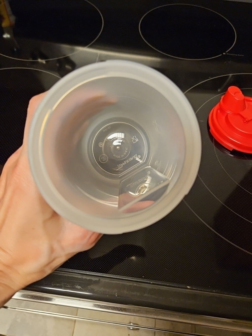 Vintage Tupperware Modular Mates 1641 #3 Container With Red Magic Flow Lid 1898B