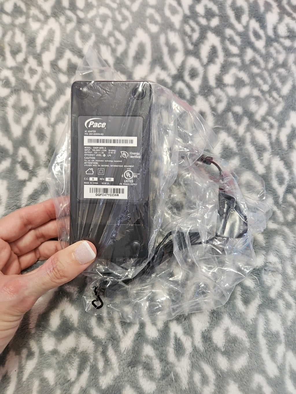 Pace EADP-36FB AC Adapter ITE Power Supply Output 12V 3A Transformer Adaptor New